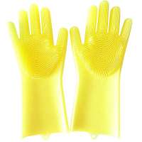 Universal Silicone Magic Rubber Dish Washing Gloves Silica Gel Scrubber Cleaning Brush